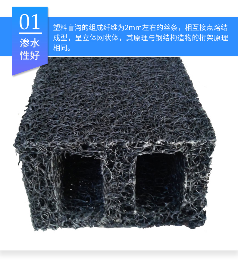 Customizable Hengtuo compressive strength 120Kpa plastic blind ditch pipe 150mm green square intercepting ditch