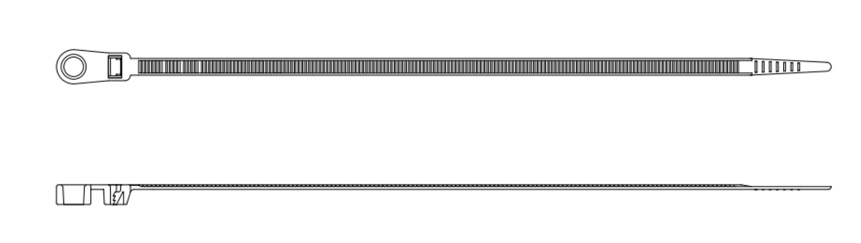 High temperature fixed head self-locking nylon strapping, binding, buckle, and strong cable customization