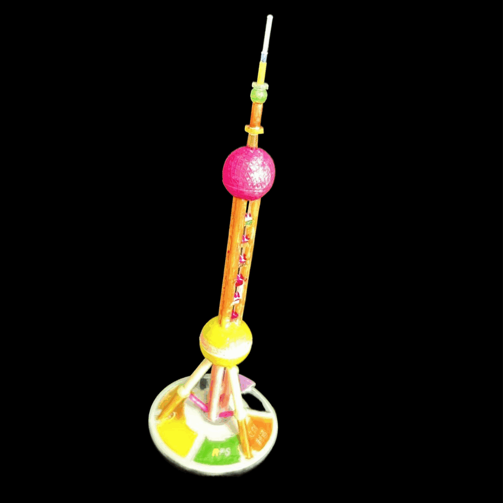 Albis industrial 3D printing with spraying color and hand-painted Oriental Pearl TV Tower Tower