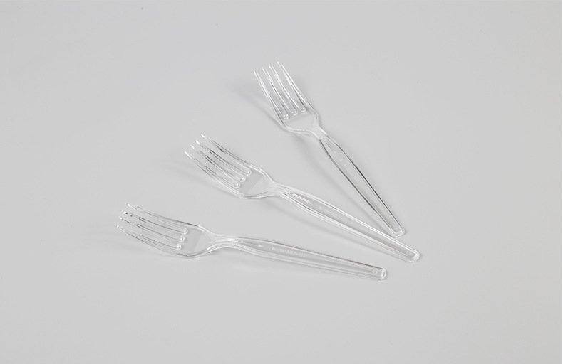 Disposable forks, spoons, independent packaging, bulk supply, thickened fruit forks, plastic transparent delivery spoons