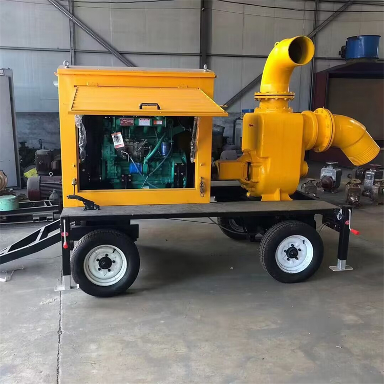 Diesel self priming pump, non clogging drainage pump truck, mobile sewage pump truck, large flow drive, flexible lift