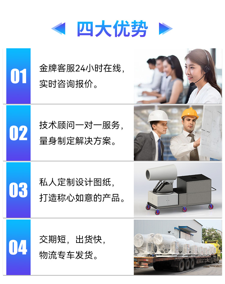 Mobile remote mist ejector, 50m mist gun, spray deodorization equipment for landfill