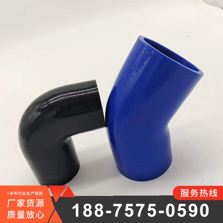 Manufacturer's supply of automotive silicone hose 90 degree elbow cloth silicone hose turbocharger rubber hose