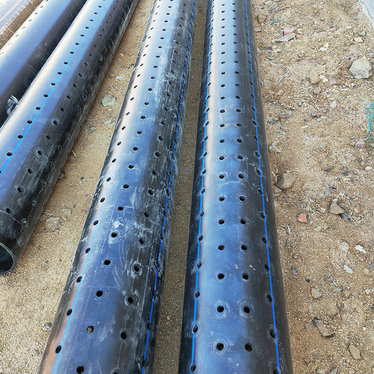 PE perforated pipe, PVC perforated pipe, 160 hard waste landfill customized irrigation pipe