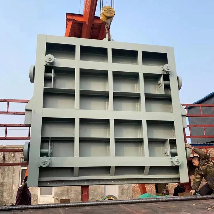 工程建设 钢制平面滑动方闸门 机闸一体钢闸门厂家 抗老化
