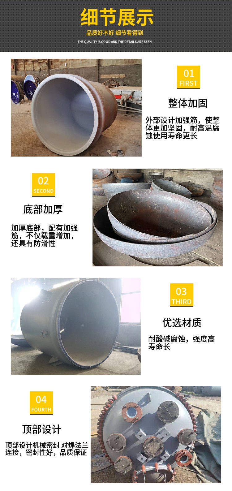 Electric heating reaction kettle Large inner coil chemical reaction equipment Enamel stirring kettle with good automatic heating performance