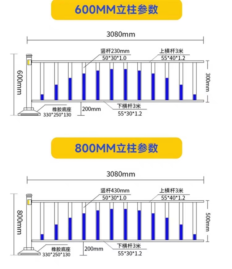 Municipal guardrail, road protection fence, zinc steel isolation fence, road separation fence, Chunlin