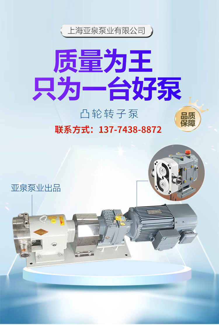 Yaquan cam rotor pump, petrochemical pump, mud pump, asphalt pump, particle passing through strong