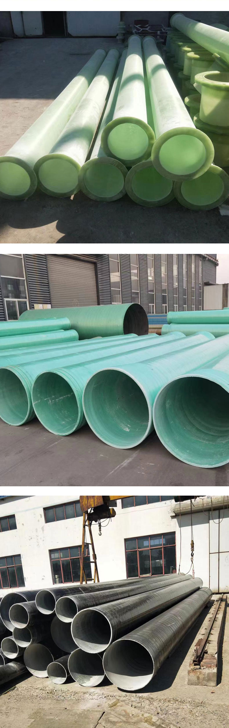 Wholesale winding of fiberglass pipes, ventilation pipes, smoke exhaust, odor removal, and dust removal composite process pipe customization