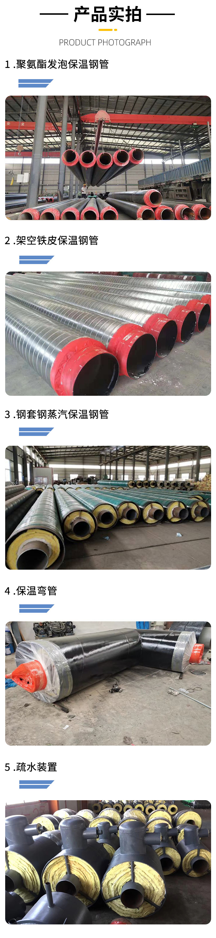 Polyurethane Prefabricated Directly Buried Foam Insulation Spiral Steel Pipe Buried High Density Polyethylene Insulation Pipe