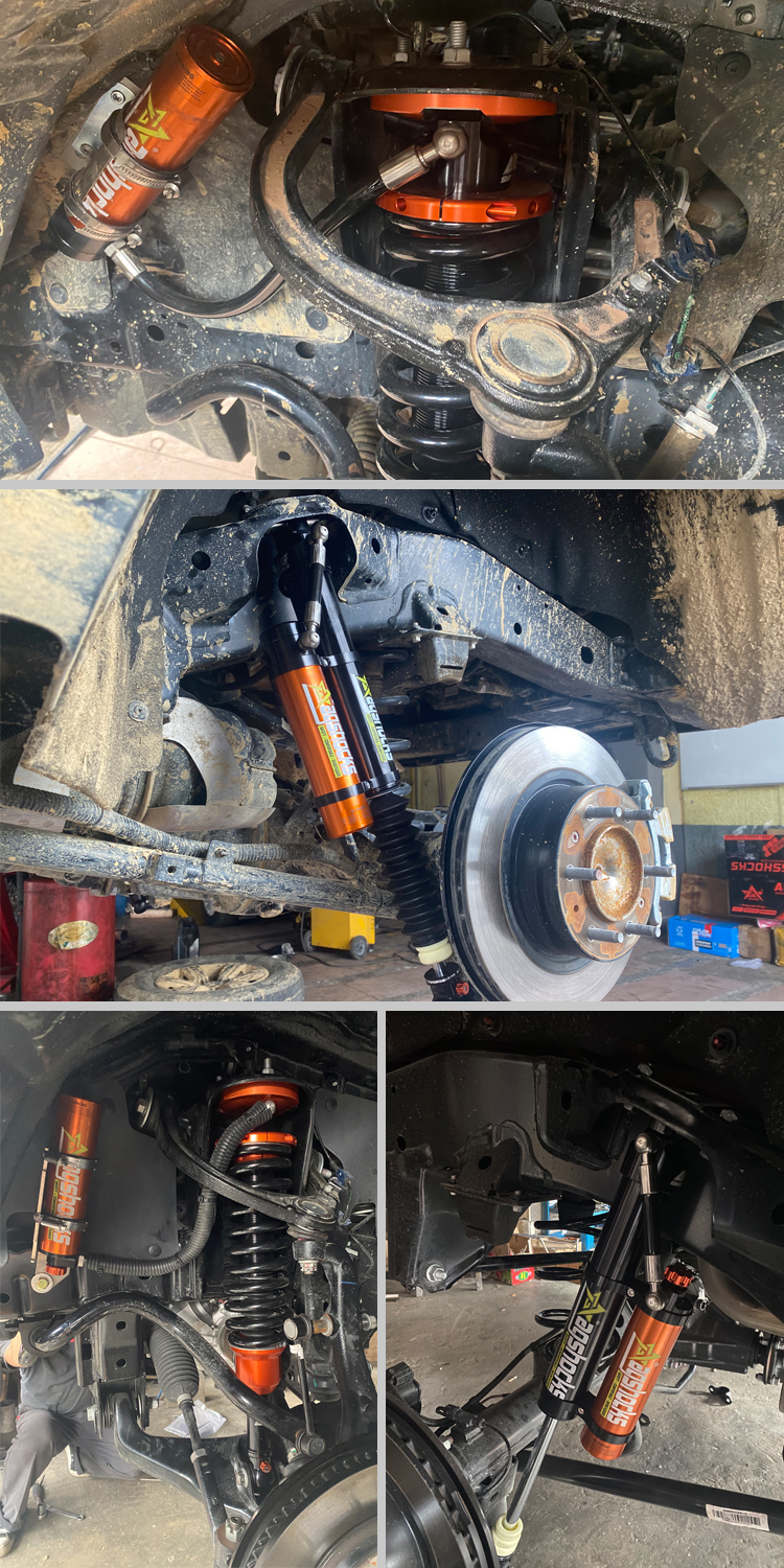 Toyota Sequoia shock absorber, two wheel drive, four-wheel drive, soft and hard adjustable nitrogen shock absorber, 16 compression stages, 6 rebound stages