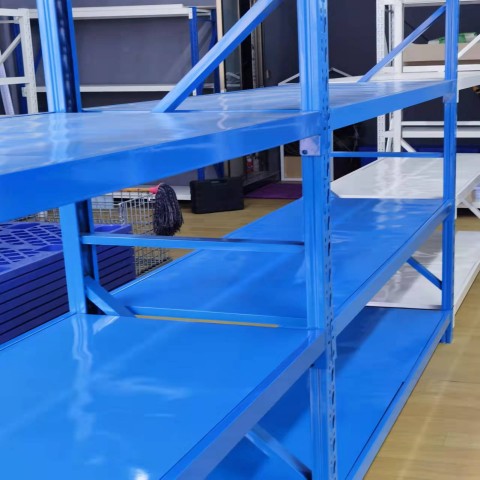 Rongyu Multi story Household Light and Medium Iron Rack Warehouse Storage Rack Clothing Warehouse Factory Shelf Wholesale