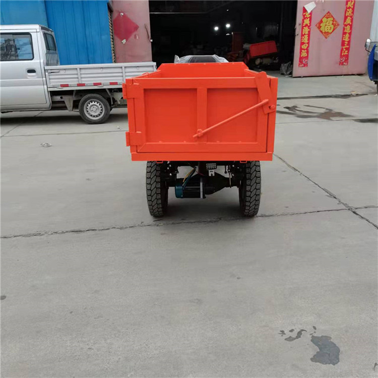 Self dumping electric tricycle 1-5 ton tipping bucket transport vehicle for mining narrow alley engineering vehicles with shed can be customized