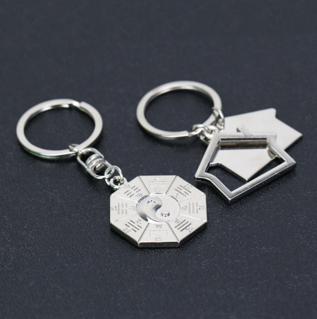 Metal key chain customized diy metal pendant Keychain corporate mascot logo jewelry