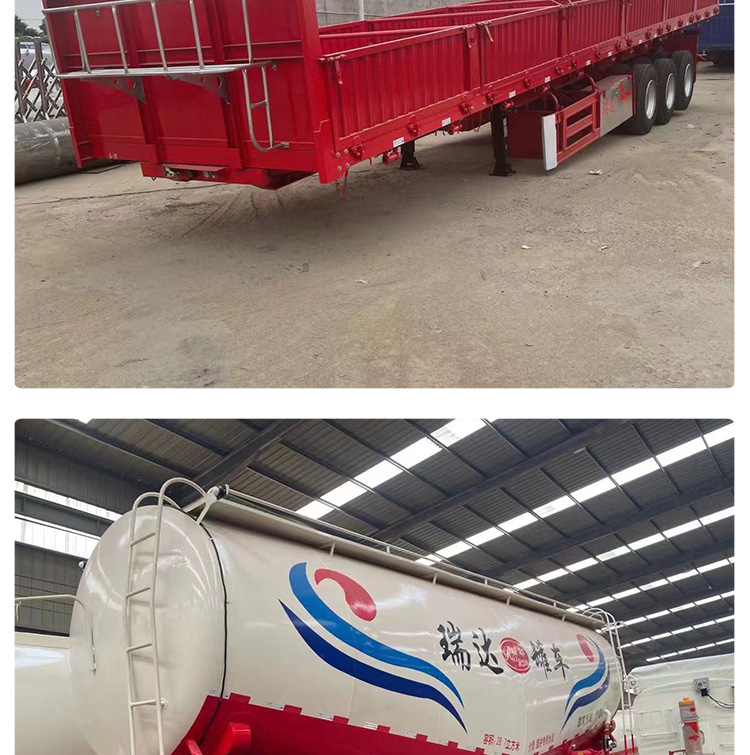 Light hydraulic rear dump semi trailer with gentle force and long range of endurance