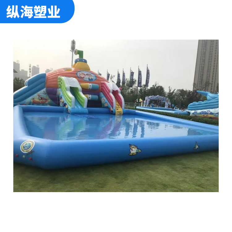 Customized specifications for outdoor children's water park in Zonghai Plastic Industry, an inflatable water slide