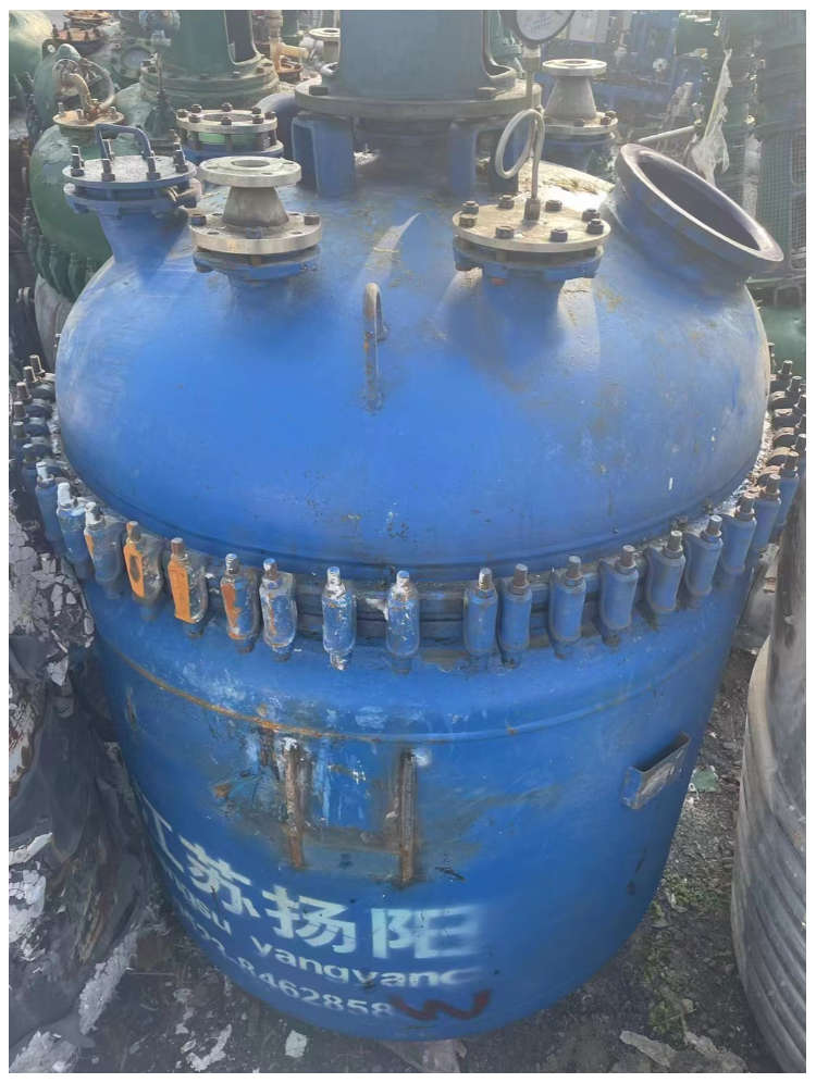 Used enamel reaction kettle, small chemical industry, internal coil tube, electric heating reaction equipment, easy to clean, Bangze recycling