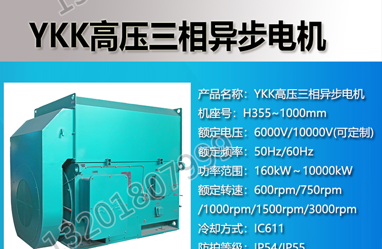 Sigma YKK series high-voltage motor YKK4501-10 185KW, 6KV, IP54, including air cooler