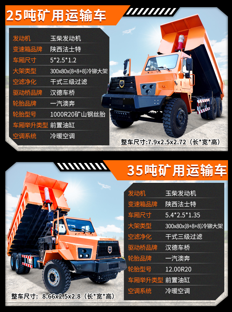 8-ton narrow body underground dump truck with high horsepower, unlike mining engineering vehicle 4102 turbocharged mining vehicle