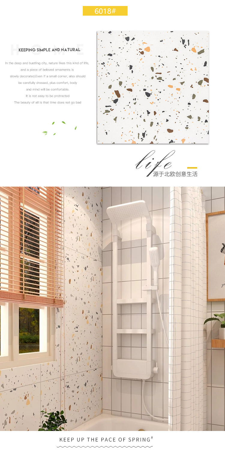 Color Terrazzo floor tile 600x600 living room kitchen floor tile antique tile balcony tile toilet wall tile
