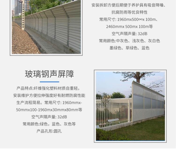 Expressway Sound Barrier Community Factory Transparent Sound Barrier Air Conditioning External Unit Noise Reduction Metal Sound Barrier Wall Barrier