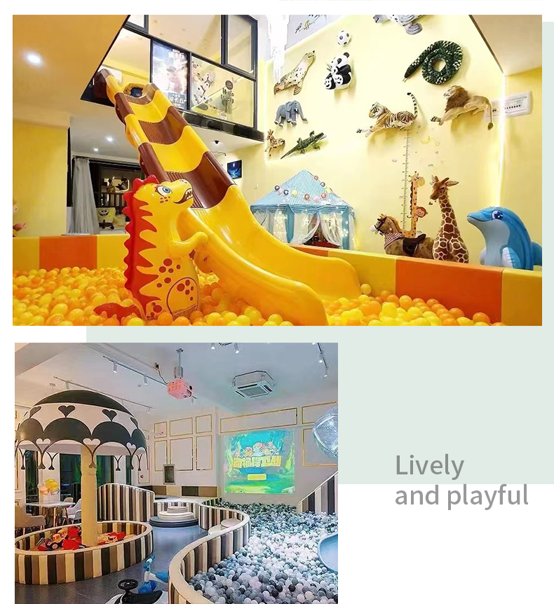 Naughty Castle Children's Park Amusement Park Equipment Indoor Large and Small Kindergarten Facilities Online Popular Parent Child Restaurant Slide