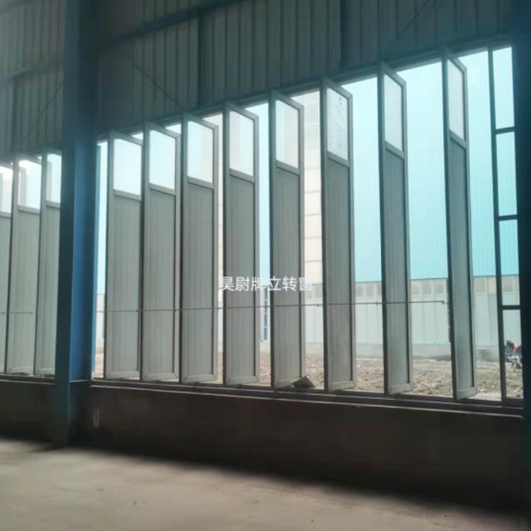 Haowei Door and Window Sales Colored Steel Vertical Rotating Windows with Strict Material Selection Support, Customized to Drawing, Widely Applicable