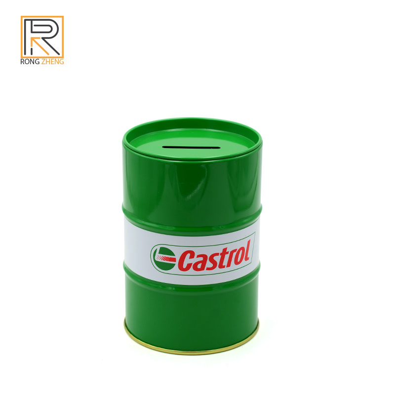 Customized circular tin cans, oil barrels, money storage cans, personalized metal pen holders, cute cartoon tea cans, wholesale