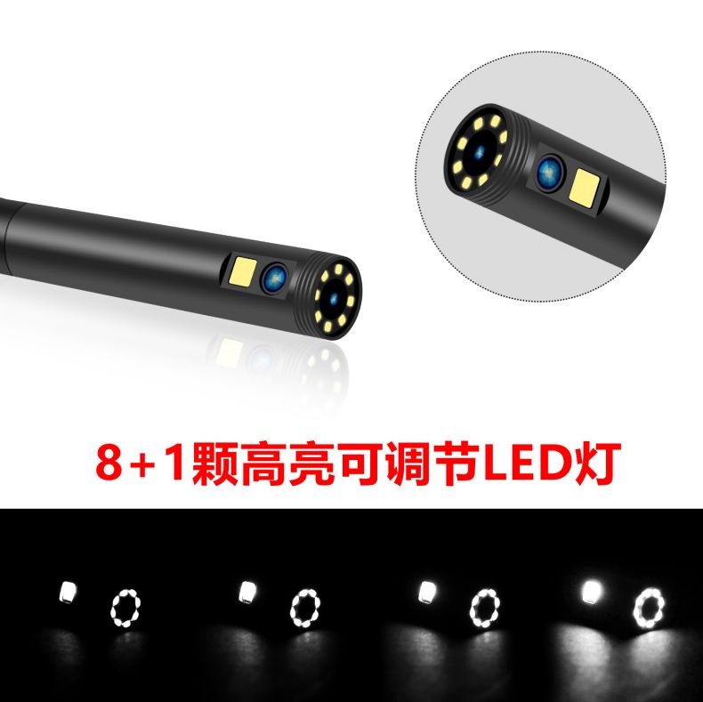 Standard Con Ultra Clear Industrial Endoscope Dual Lens Automotive Maintenance Pipeline Inspection with Visible Waterproof Probe for Sewers