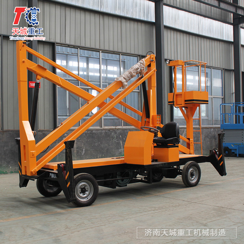 Curved arm elevator telescopic arm lifting platform outdoor Aerial work platform self-propelled horizontal extension indoor