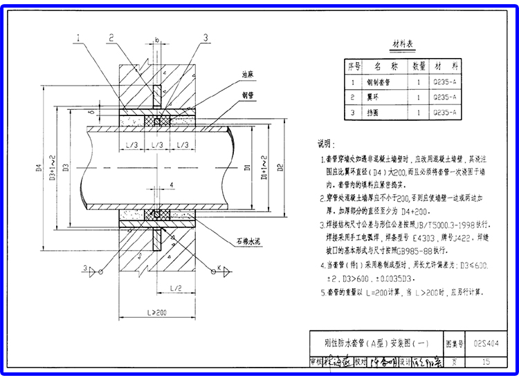 Waterproof sleeve through wall pipe, rigid flexible A type B type pre embedded sleeve expansion joint, water supply and drainage