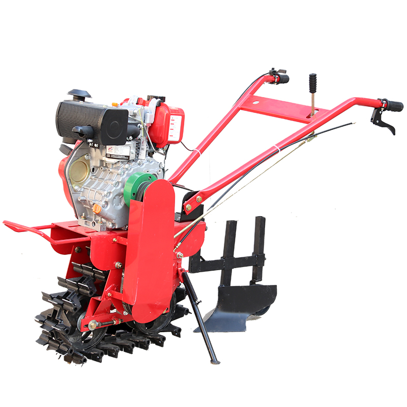 Diesel chain track cultivator, self-propelled field fertilizer applicator, trenching and weeding micro cultivator, customized for various sails