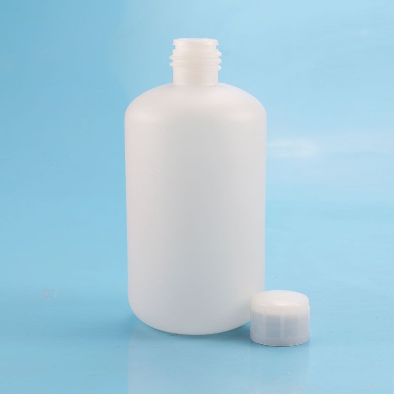 HDPE plastic bottle 1000ML fluoride bottle 1L small mouth graduated Inkwell sealed sample bottle E087