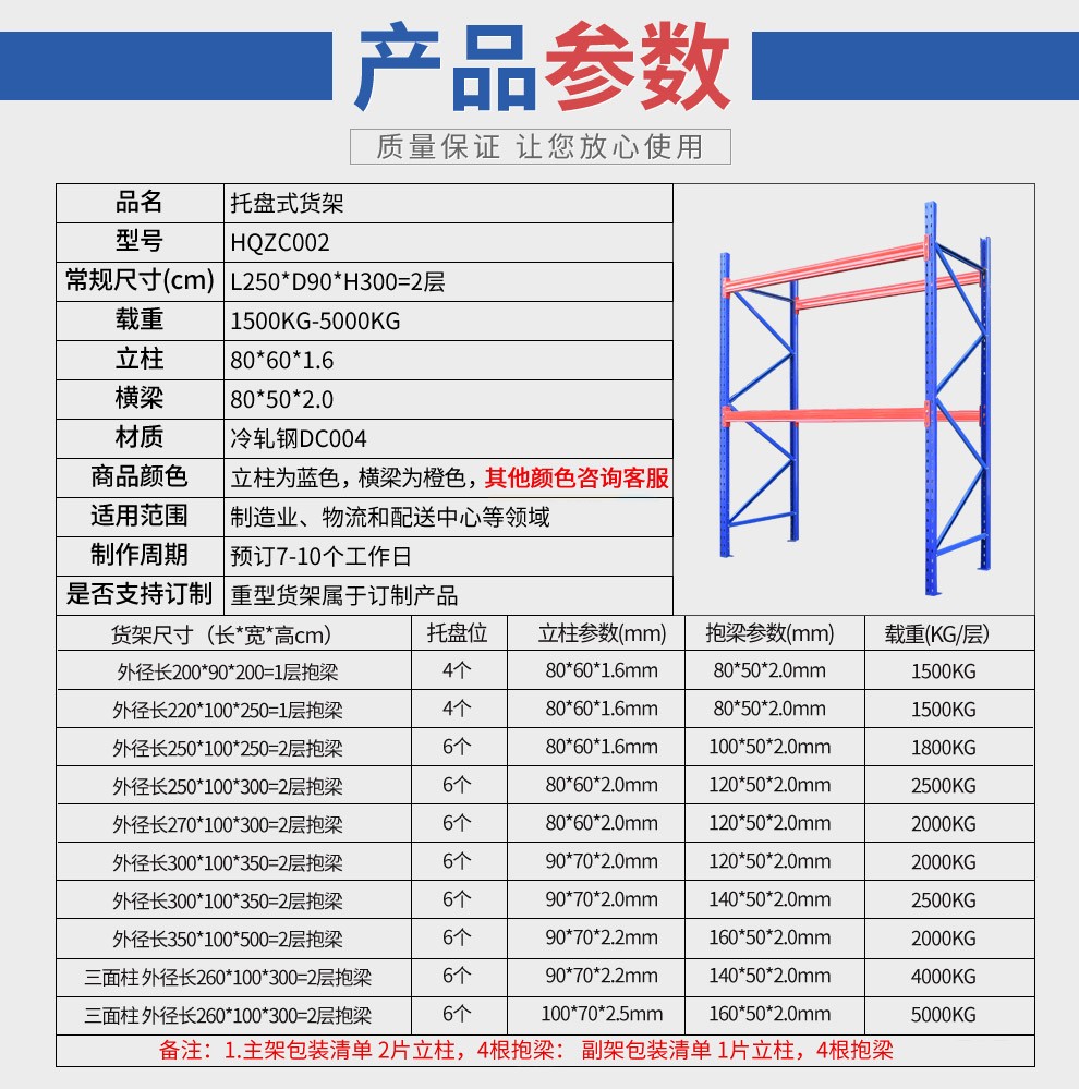 Warehouse heavy shelf manufacturers support customized source factory supply pallet shelves