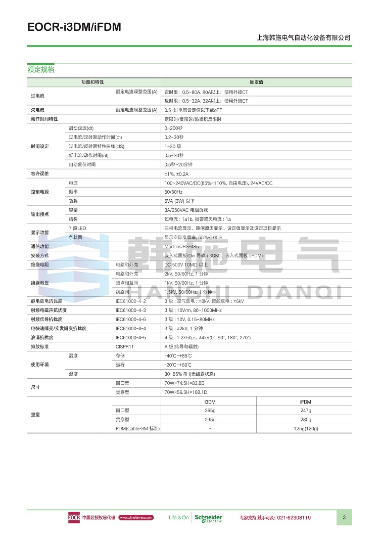 I3DM-WRDUW Schneider EOCR-i3DM-WRDUWZ Korea Sanhe Motor Protection Relay