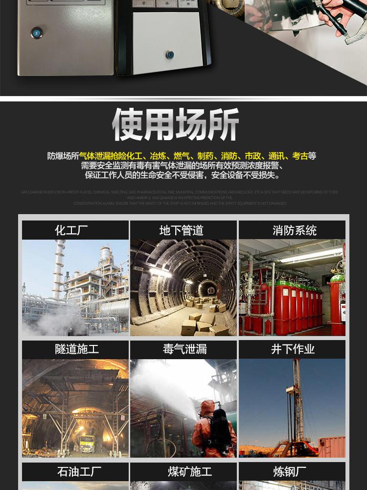 High temperature resistant combustible gas detector explosion-proof 180 ℃ natural gas alarm