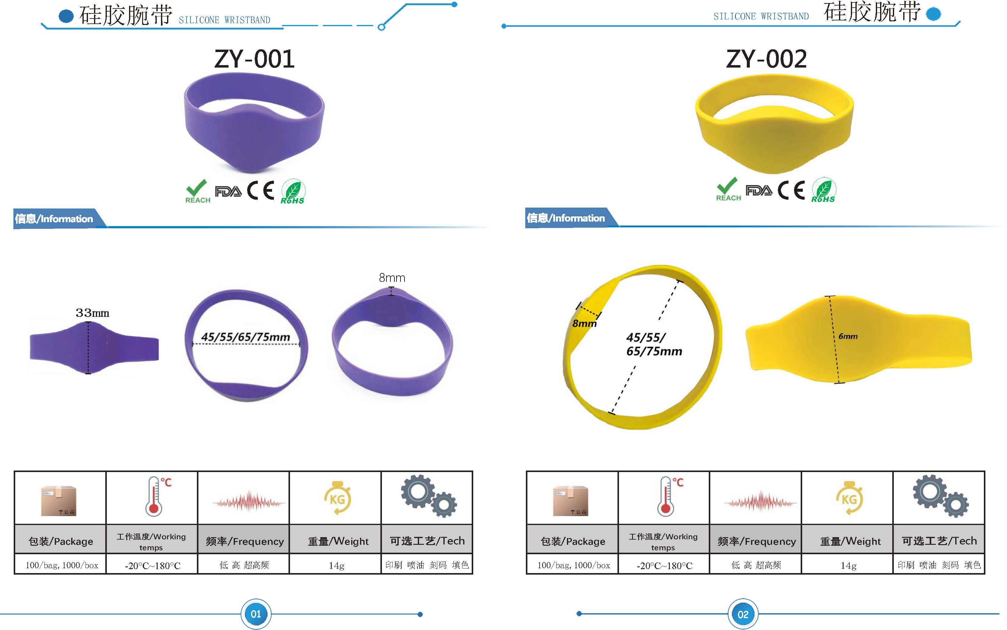 RFID waterproof elastic silicone wristband NFC hotel access control bracelet 13.56mhz high-frequency chip IC card