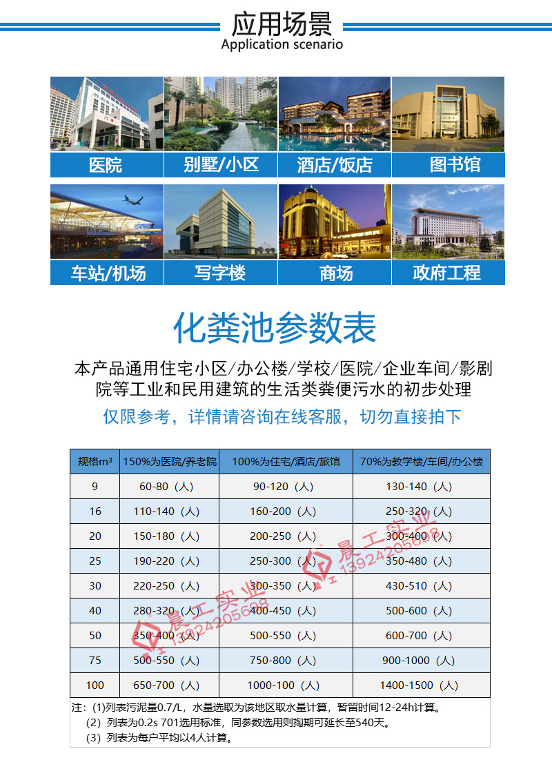 Reinforced concrete Septic tank, finished product, tertiary sedimentation tank, prefabricated cement reservoir, sewage treatment system