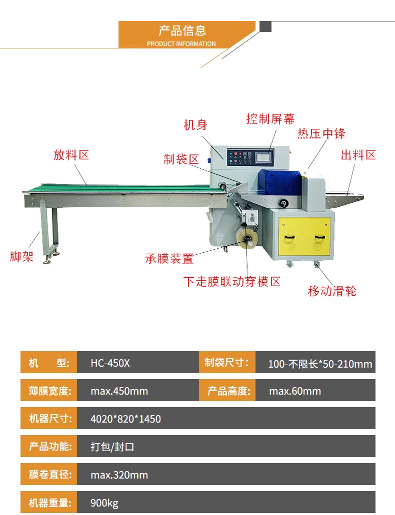 Disposable raincoat packaging machine Protective clothing bagging machine Fully automatic pillow type clothing packaging machine