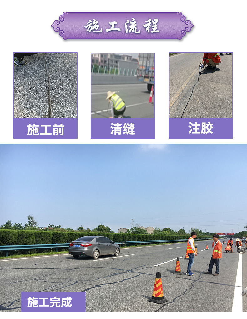 Concrete crack cracking, water leakage prevention, polyurethane sealant, silicone joint sealant for high-speed rail ballastless track filling