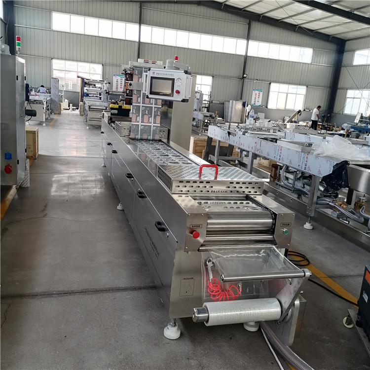 Stretching film continuous packaging machine sausage Thermoforming Vacuum packing equipment automatic evacuation machine