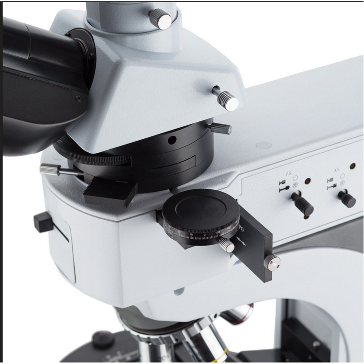 AMSCOPE50X-1000X imported upright three eye dual illumination polarizing microscope from the United States