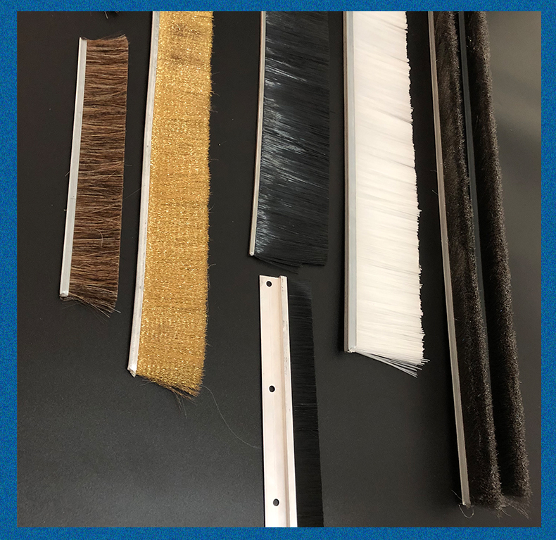 Aluminum alloy strip brush, industrial dustproof brush, sealing brush, machine tool cabinet brush, nylon door bottom sealing brush