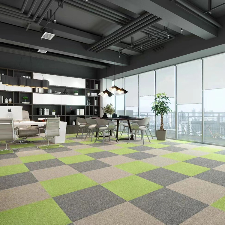 Rujia office roll shaped square carpet is easy to clean, anti slip, and silent, supporting customization