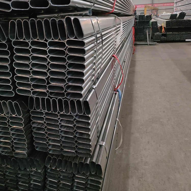 Wholesale of elliptical pipes by manufacturers, elliptical welded pipes, steel pipes for greenhouse use, galvanized elliptical steel pipes, customized for shrinkage bending