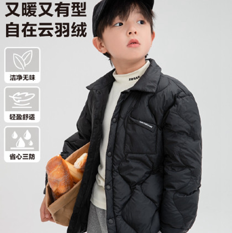 Luo Xiaomi winter clothing down jacket fashion brand discount children's clothing physical store network Kwai live broadcast source of goods tail