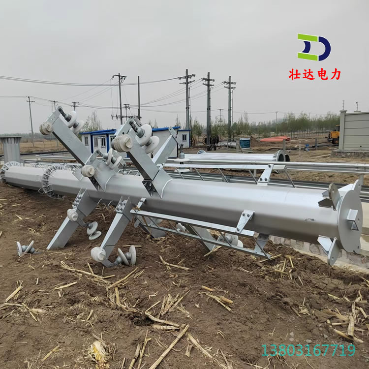 35kV Double Circuit Steel Pipe Pole Cross Branch High Voltage Stringing Steel Pole Customized by Power Steel Pole Manufacturer