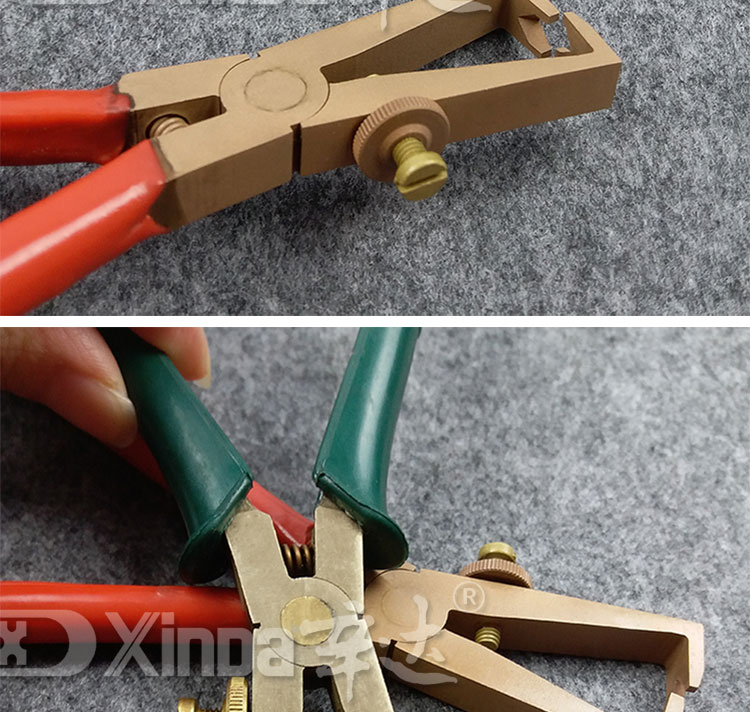 Xinda explosion-proof Wire stripper 6-inch copper pliers All copper crimping pliers Spark free tools