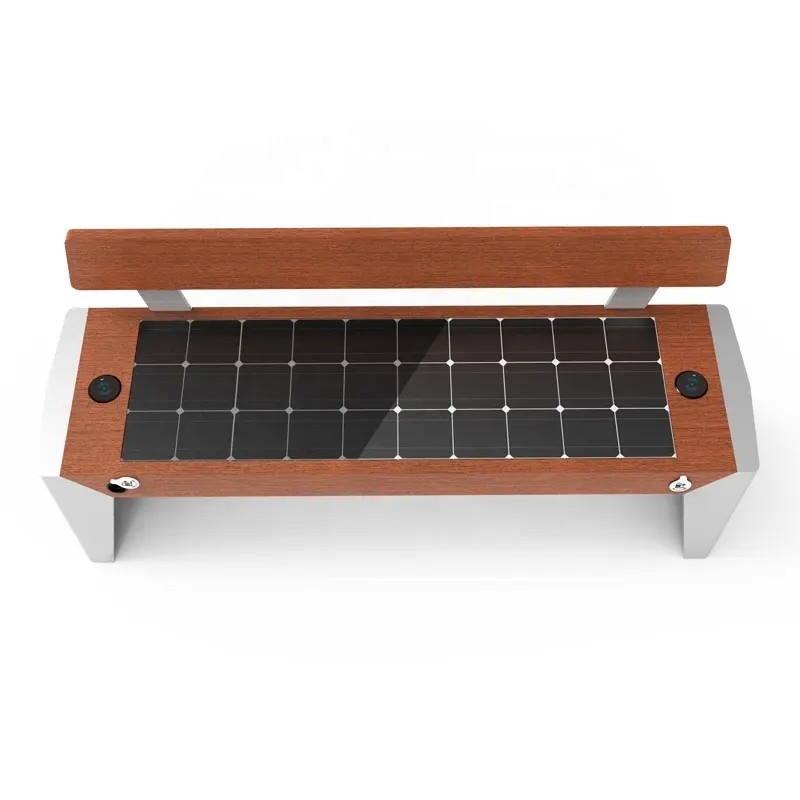 Spot solar smart photovoltaic seats, rechargeable seats with WIFI function, wireless charging, Bluetooth music