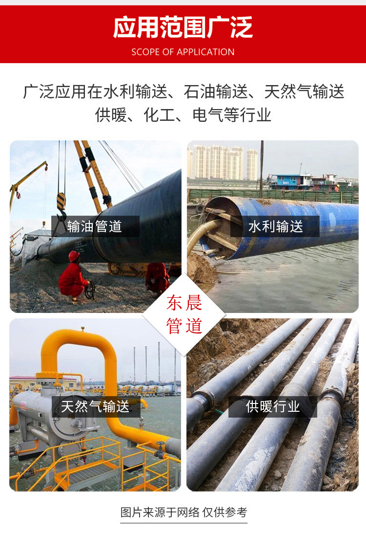 IPN8710 Polymer Interpenetrating Network Anticorrosive Steel Pipe Buried Three Layer Polyethylene Anticorrosive Pipe Dongchen Pipeline